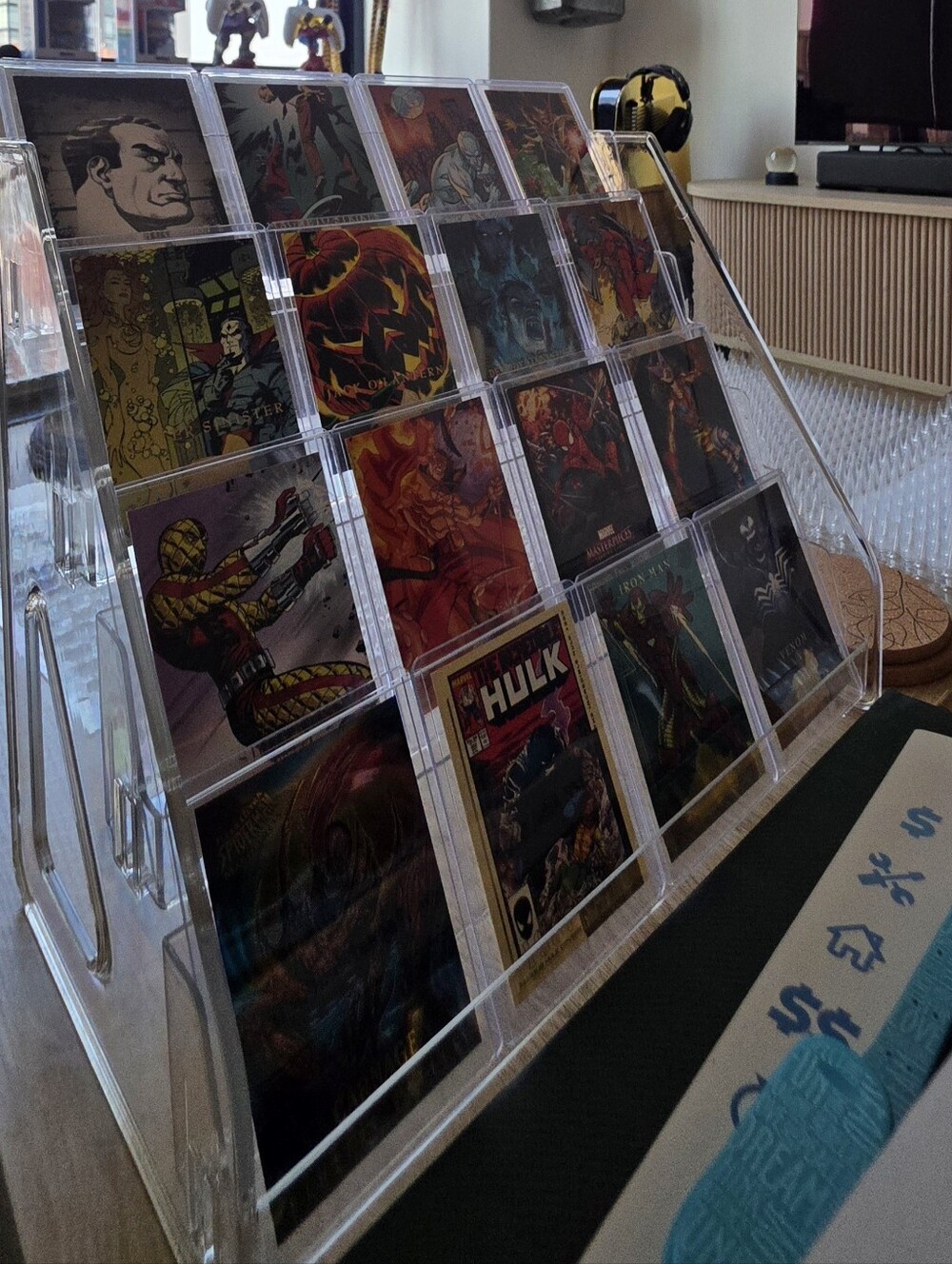 Clear Acrylic Multi-Tier Comic & Card Display Rack - Fits 16 Cards